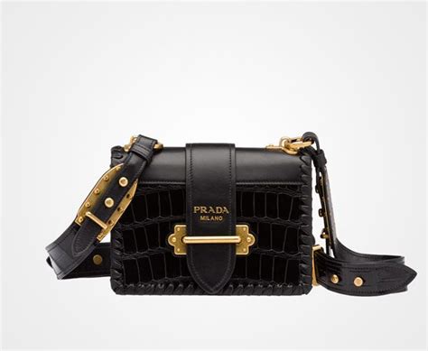 prada cahier bag white black|Prada cahier crocodile leather bag.